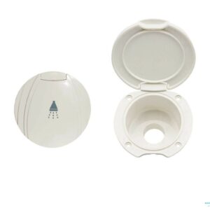 Box Doccetta Tondo Incasso Verticale ABS Bianco