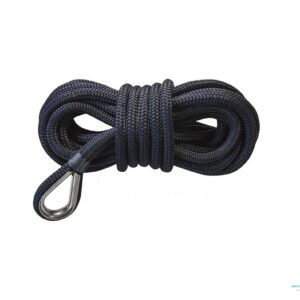 Treccia Ormeggio 16 Fusi Blu Navy con Redancia Inox D8 mm 10m