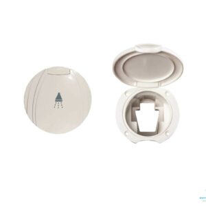 Box Doccetta Tondo Incasso Verticale e Orizzontale ABS Bianco