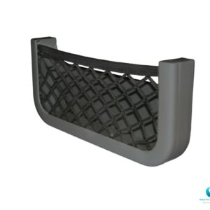 Rete portaoggetti nera 250x115x10 mm in ABS con Rete Elastica in Nylon